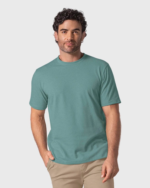 Camiseta básica en tela especial con textura