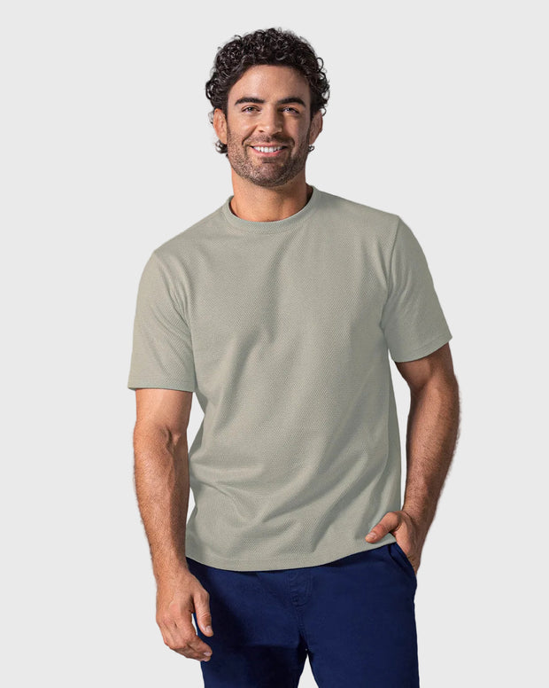 Camiseta básica en tela especial con textura
