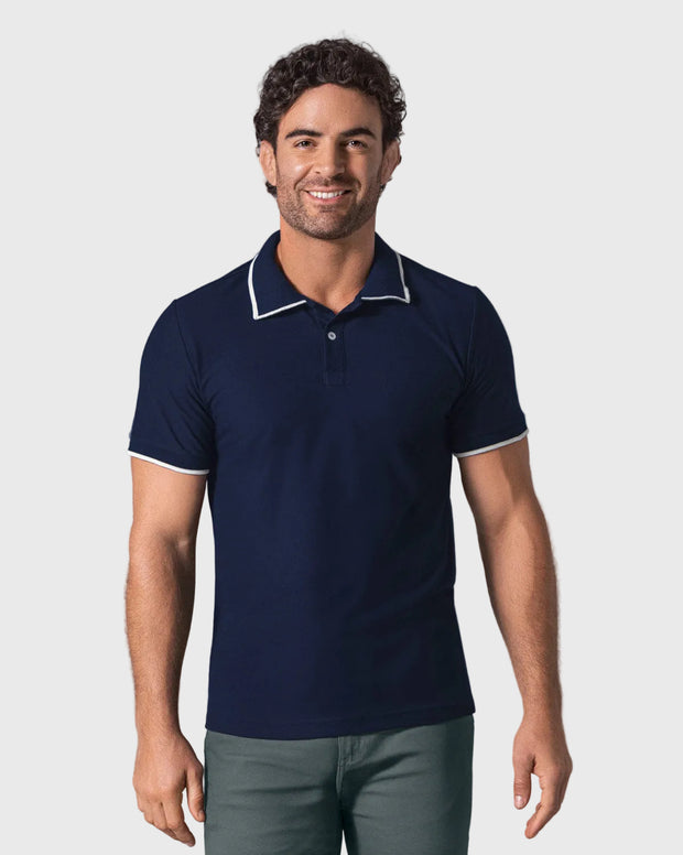 Camiseta tipo polo en tela piqué