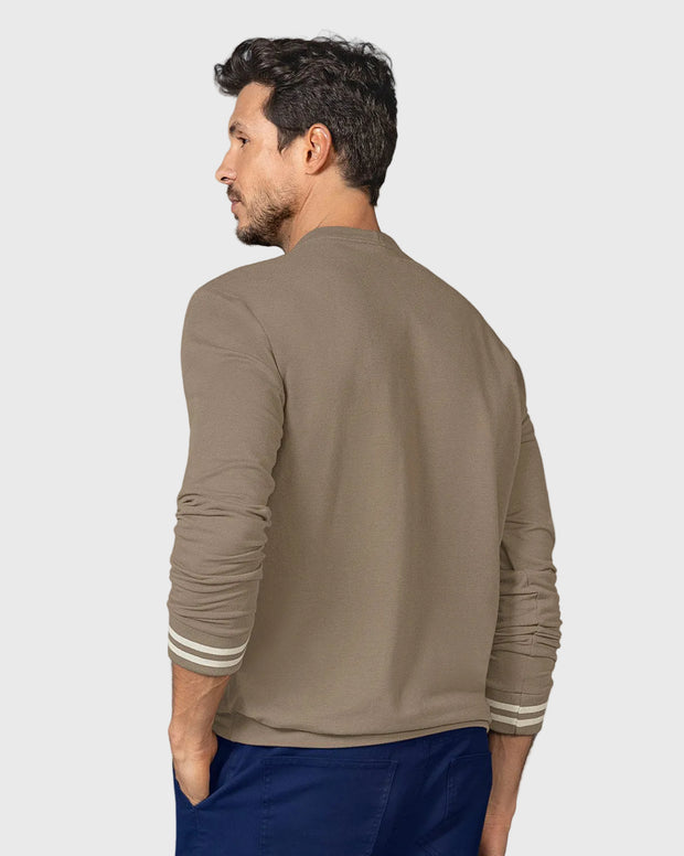 Buzo con cuello y fajón en rib