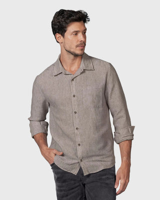Camisa para hombre con botones en frente#color_084-arena