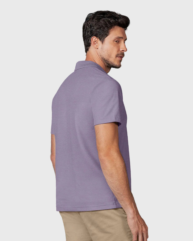 Camiseta tipo polo con cuello sport tejido