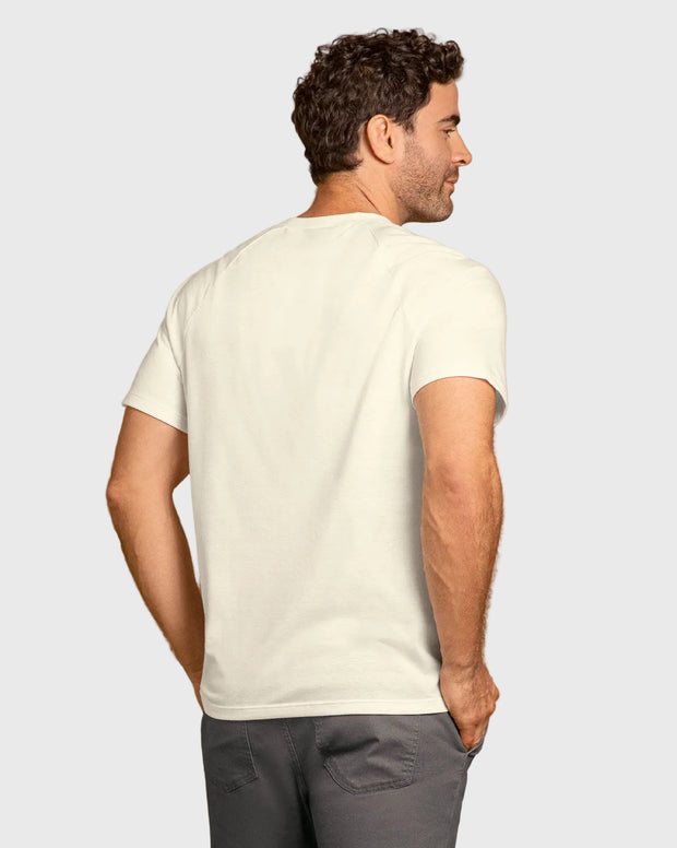 Camiseta manga corta con detalle en contraste y estampado localizado