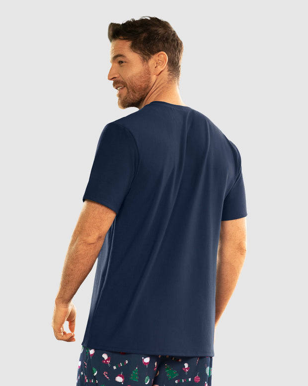 Camiseta manga corta de pijama masculina