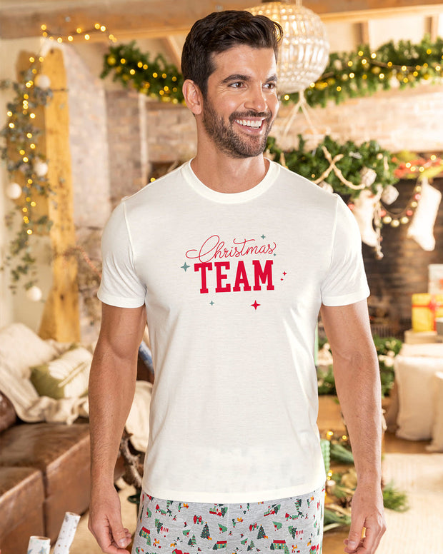Camiseta manga corta de pijama navidad para hombre