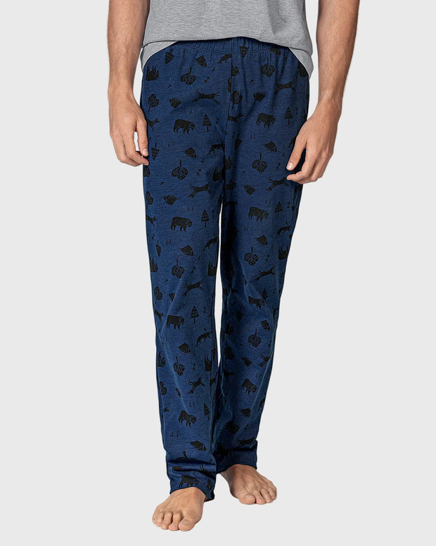 Pantalón bota recta con estampado