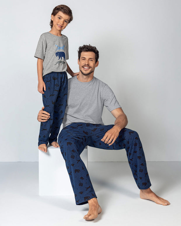 Pantalón bota recta con estampado