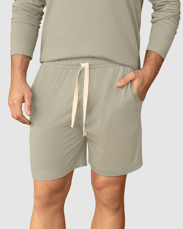 Bermuda con elástico en cintura para hombre