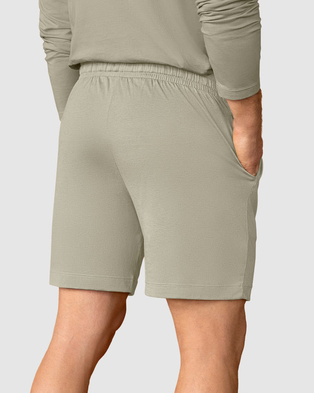 Bermuda con elástico en cintura para hombre