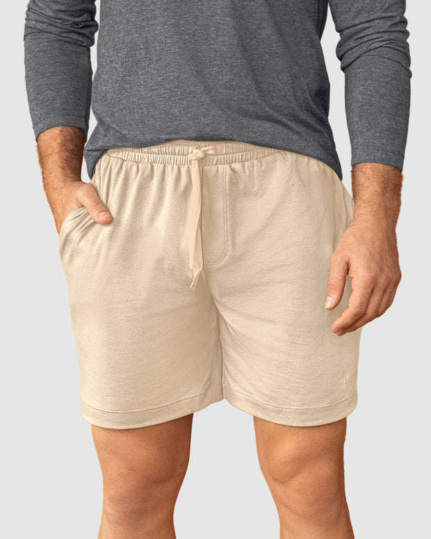 Bermuda con elástico en cintura para hombre