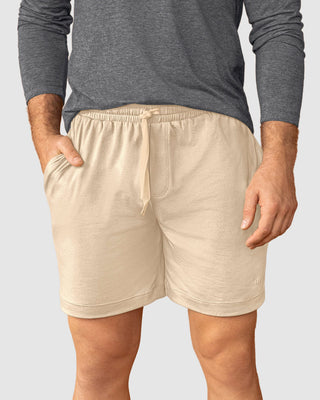 Bermuda con elástico en cintura para hombre#color_c76-arena
