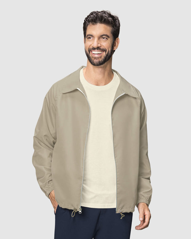 Chaqueta masculina con cierre funcional