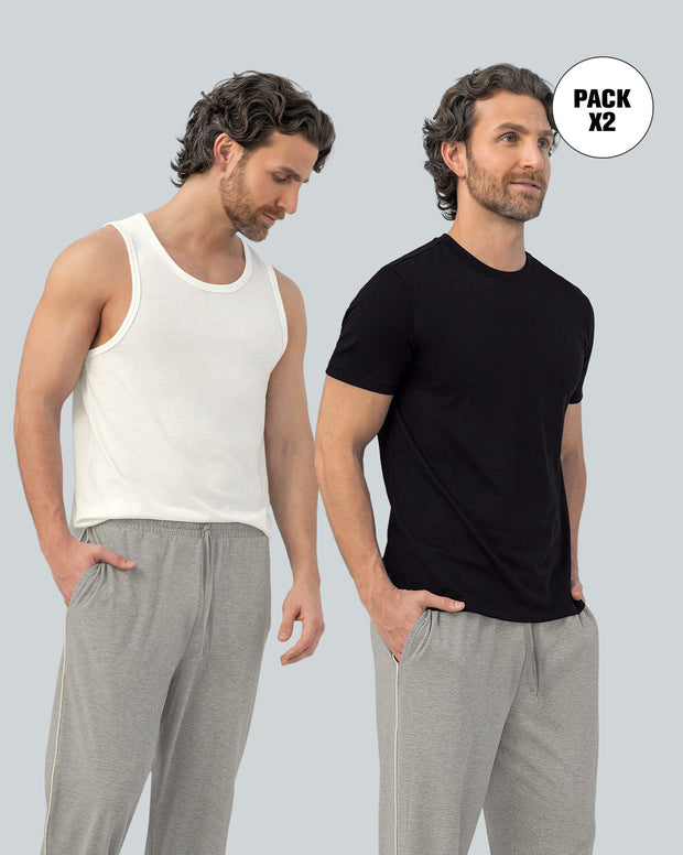 Paquete x 2 Camiseta + Camisilla para hombre