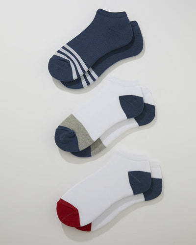 Calcetines tobilleros deportivos x 3 masculino Pointt#color_s13-surtido-azul-blanco