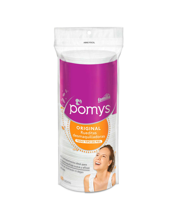 Rueditas desmaquilladoras pomys original x 60 und