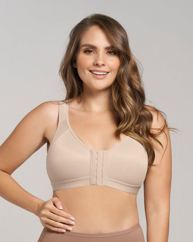 Brasier facilitador de postura con control de volumen del busto multi/functional