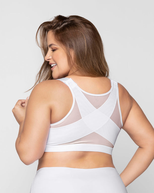 Brasier facilitador de postura con control de volumen del busto multi/functional