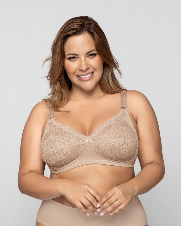 Brasier clásico sin arco con copas en encaje