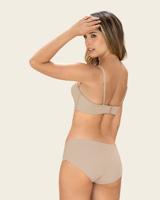 Brasier strapless antigravedad de realce alto sin arco