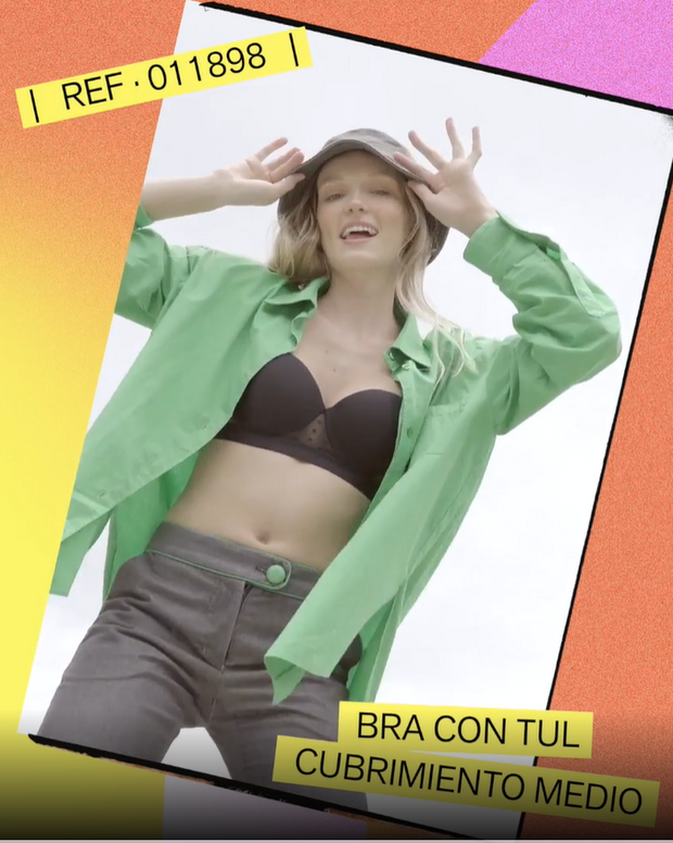 Brasier balconet con realce alto y espalda en tul