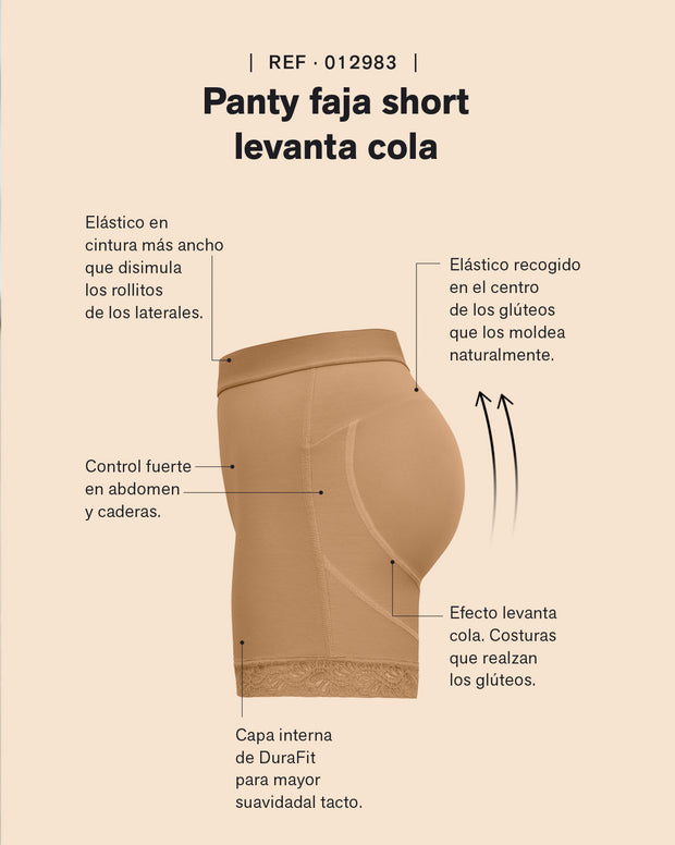 Panty faja tipo short levanta cola