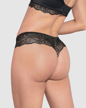 Panty estilo tanga brasilera con laterales y encaje#color_700-negro