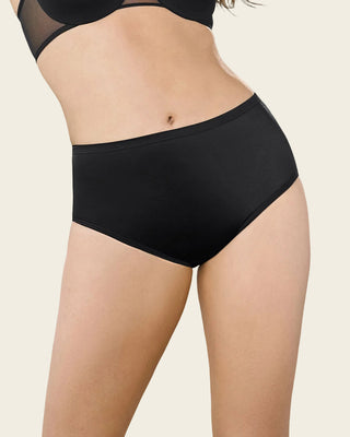 Panty clásico pierna alta con excelente cubrimiento tela suave#color_700-negro
