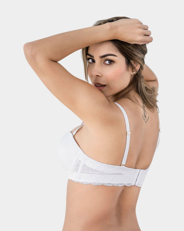 Brasier triple realce efecto 3d escote profundo