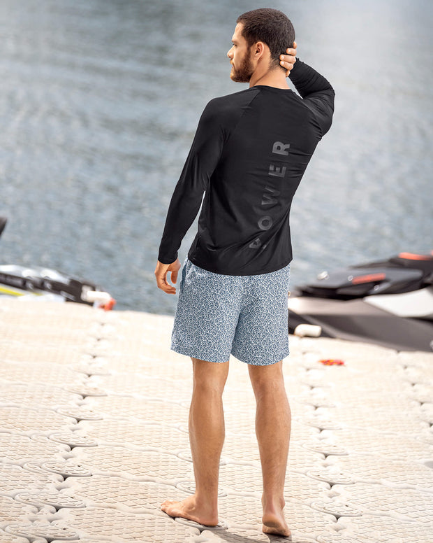 Pantaloneta de baño con malla interna y cintura ajustable