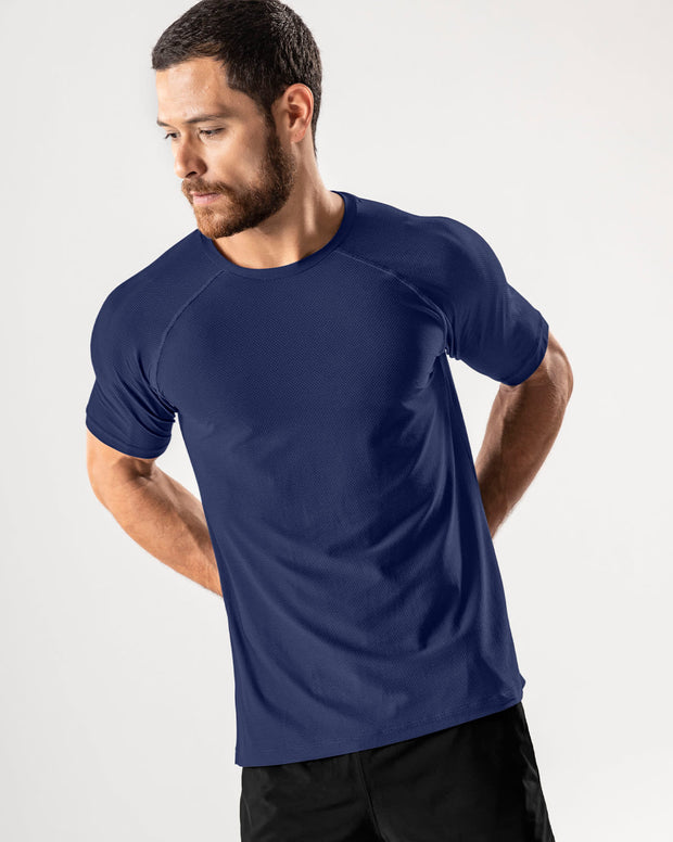 Camiseta deportiva con tela texturizada y transpirable