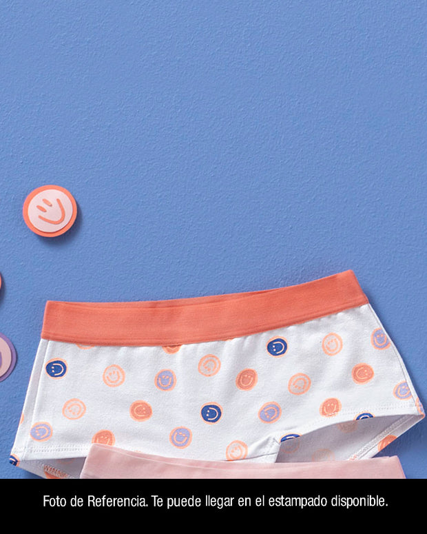 Paquete x 5 panties tipo hipster en algodón suave para niña#color_980-estampado-surtido