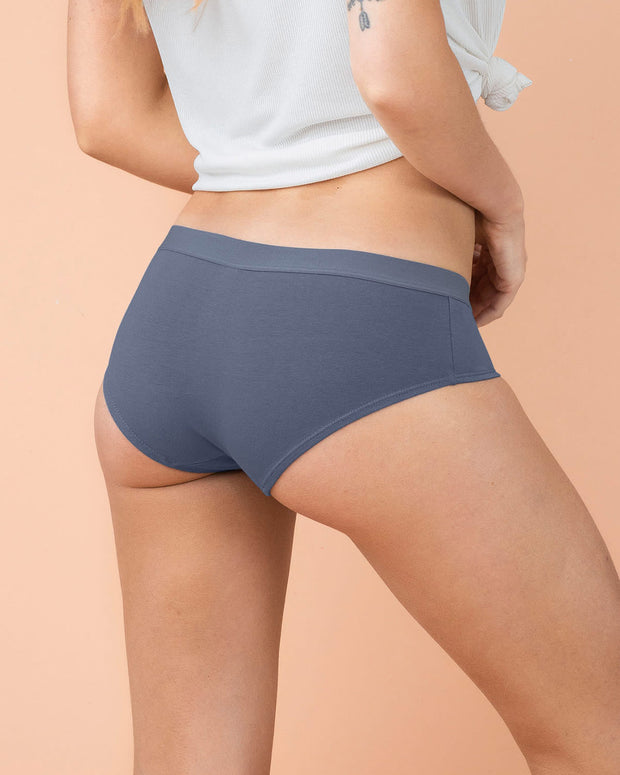Paquete x 3 panties estilo hipster en algodón#color_s45-gris-medio-azul-habano