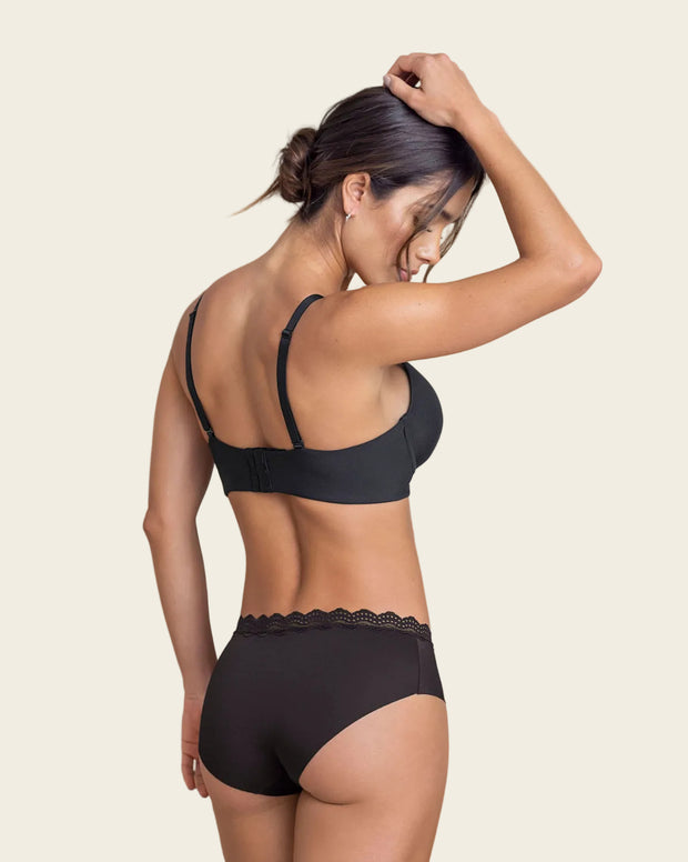 Brasier triangular de realce alto copa lisa