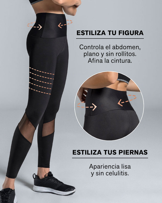 Legging de control con transparencias y tecnología copper