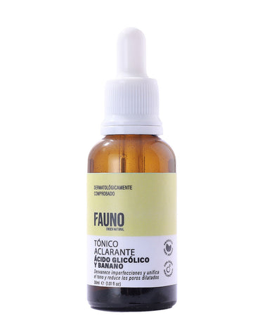 Fauno tónico aclarante ácido glicólico y banano 30ml#color_aclarante