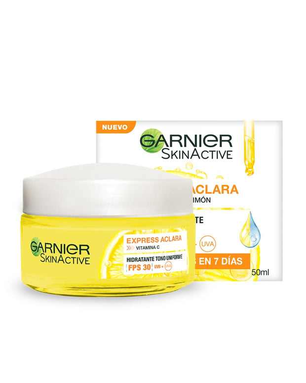 Crema hidratante tono uniforme fps 30 garnier skin active