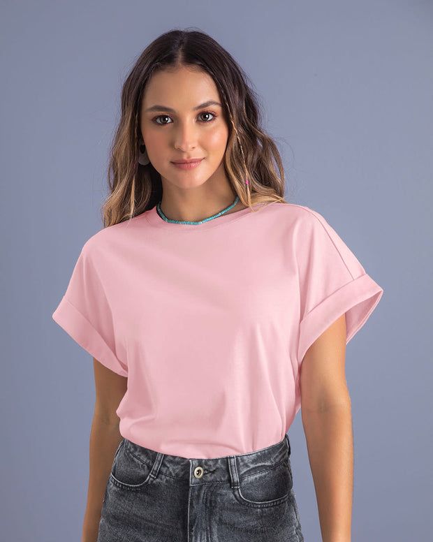 Camiseta con cuello redondo