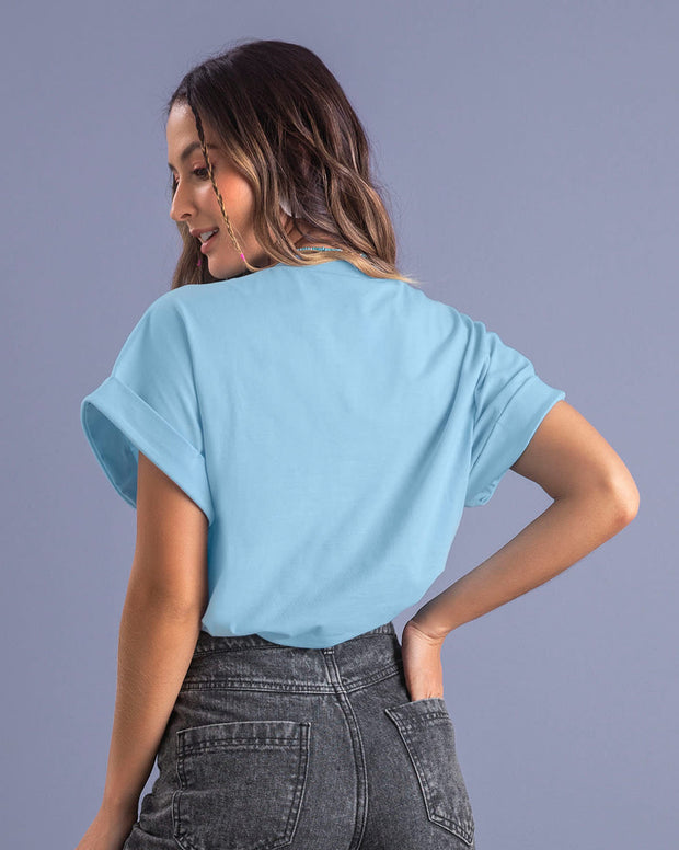 Camiseta con cuello redondo