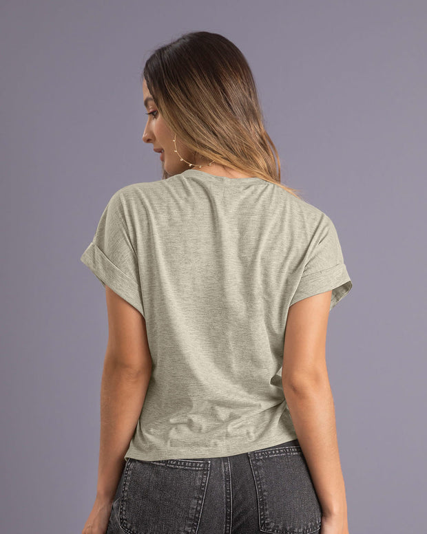 Camiseta con cuello redondo