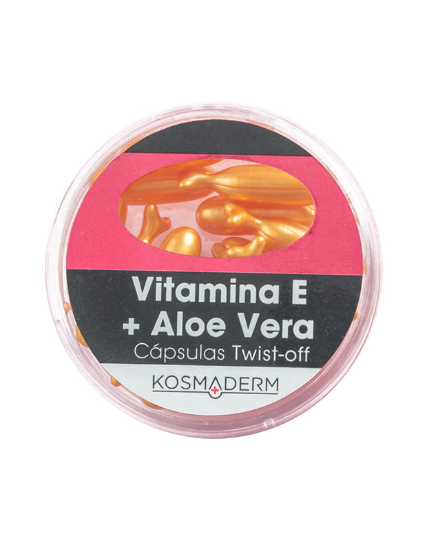 Vitamina E + Aloe Vera facial x 15 Perlas faciales twist off