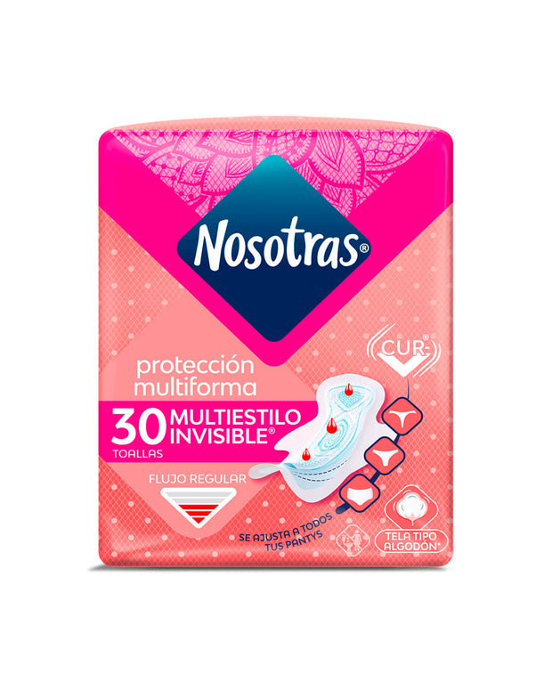 Toalla higiénica invisible multiestilo x30