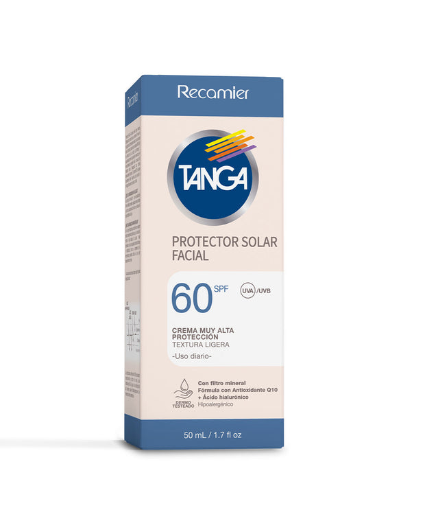 Tanga bloqueador en crema facial spf 60 con q10