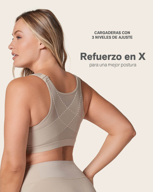 Brasier facilitador de postura con control de volumen del busto Multi/Functional