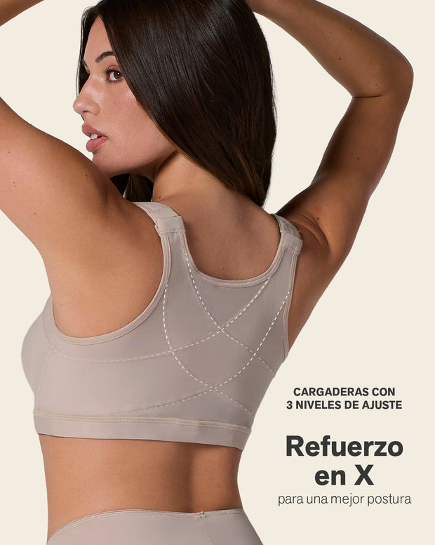 Brasier facilitador de postura con control de volumen del busto Multi/Functional