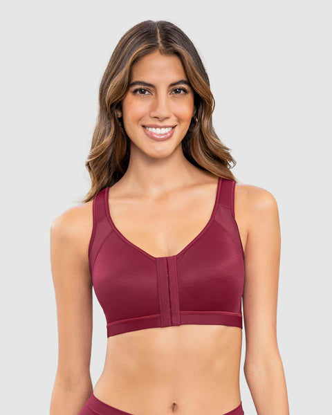 Brasier facilitador de postura con control de volumen del busto Multi/Functional#color_a97-vinotinto