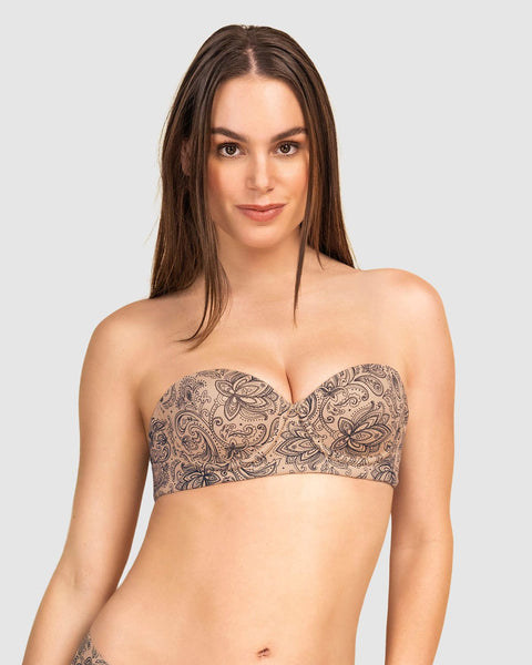 Brasier strapless con control fuerte de espalda Perfect Strapless#color_214-estampado