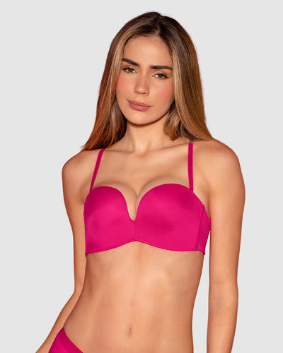 Brasier strapless Antigravedad de realce alto sin arco#color_478-fucsia