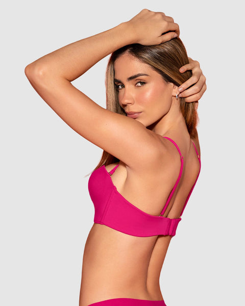 Brasier strapless Antigravedad de realce alto sin arco#color_478-fucsia