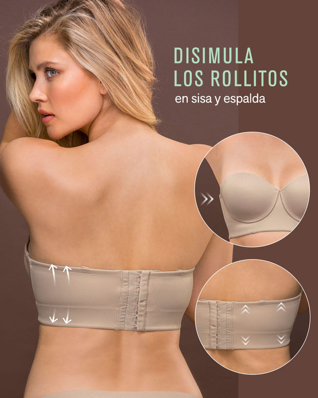 Paquete x2 strapless bustier 360° de perfección