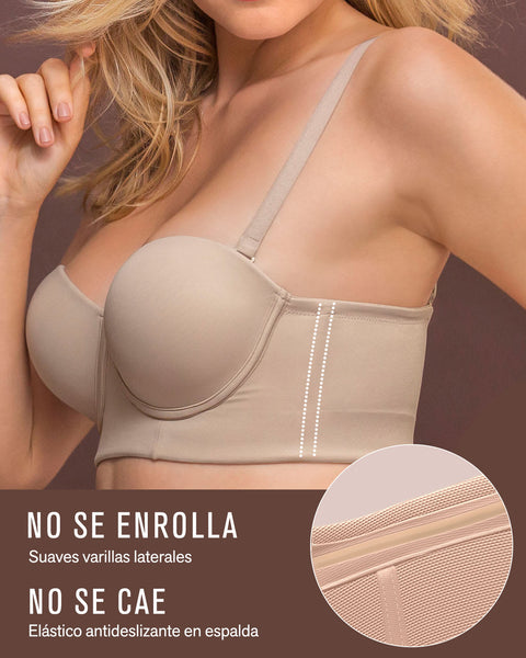 Paquete x2 strapless bustier 360° de perfección#color_802-cafe-claro